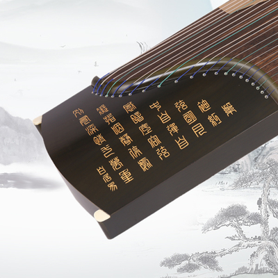 浅刻工艺筝桃木金字