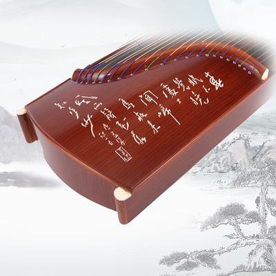 浅刻工艺筝柚木水木纹