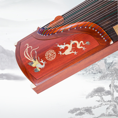 黄芽贝壳演奏筝龙凤呈祥