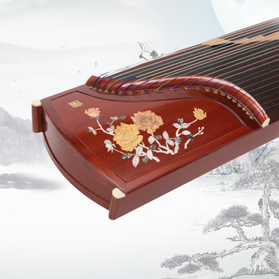 彩贝挖嵌演奏筝国色天香