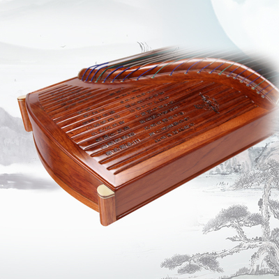 天然红木竹简筝竹韵悠扬