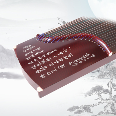 浅刻工艺筝红木骨字