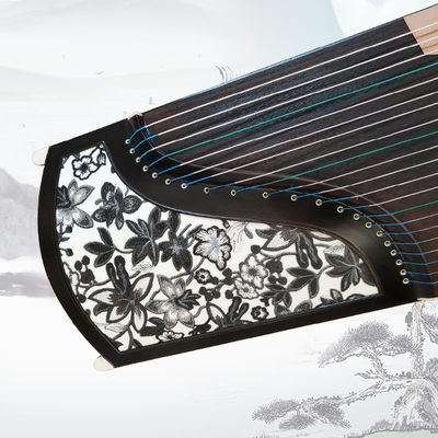 黑檀牛皮演奏筝铃兰花絮